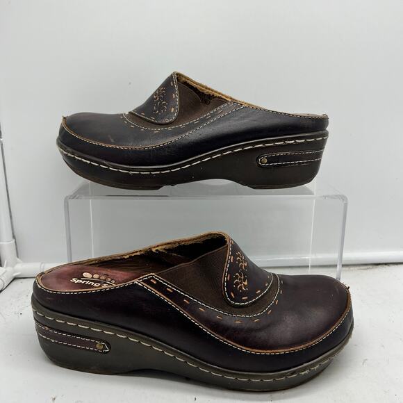 Spring Step Shoes Womens 37 US 6.5-7 Mule Slip On Brown - Picture 1 of 9